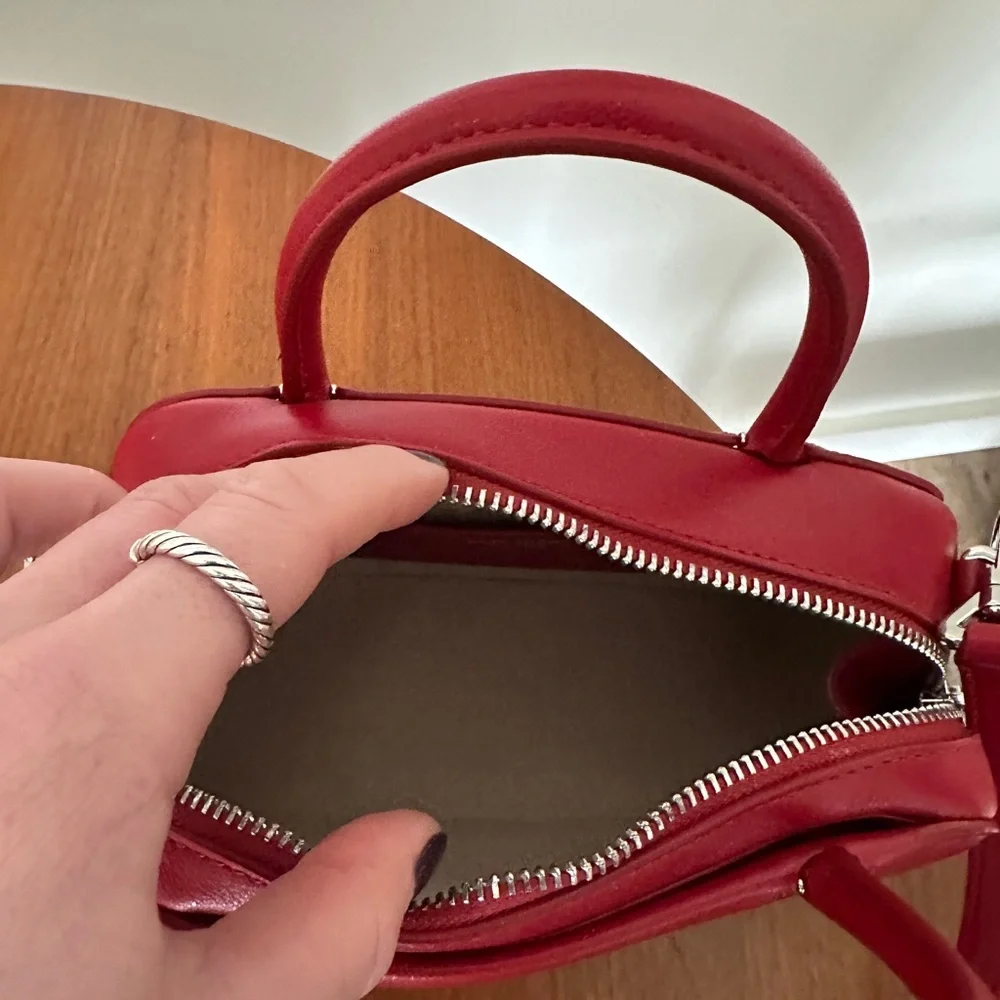 NEW kate spade red mini bag with top handle and crossbody strap